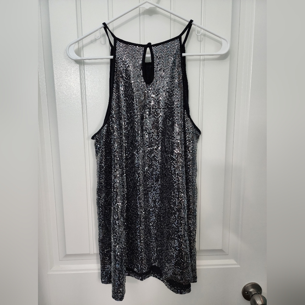 Torrid Sequin High Neck Tank, Plus Size 1 - Picture 7 of 7
